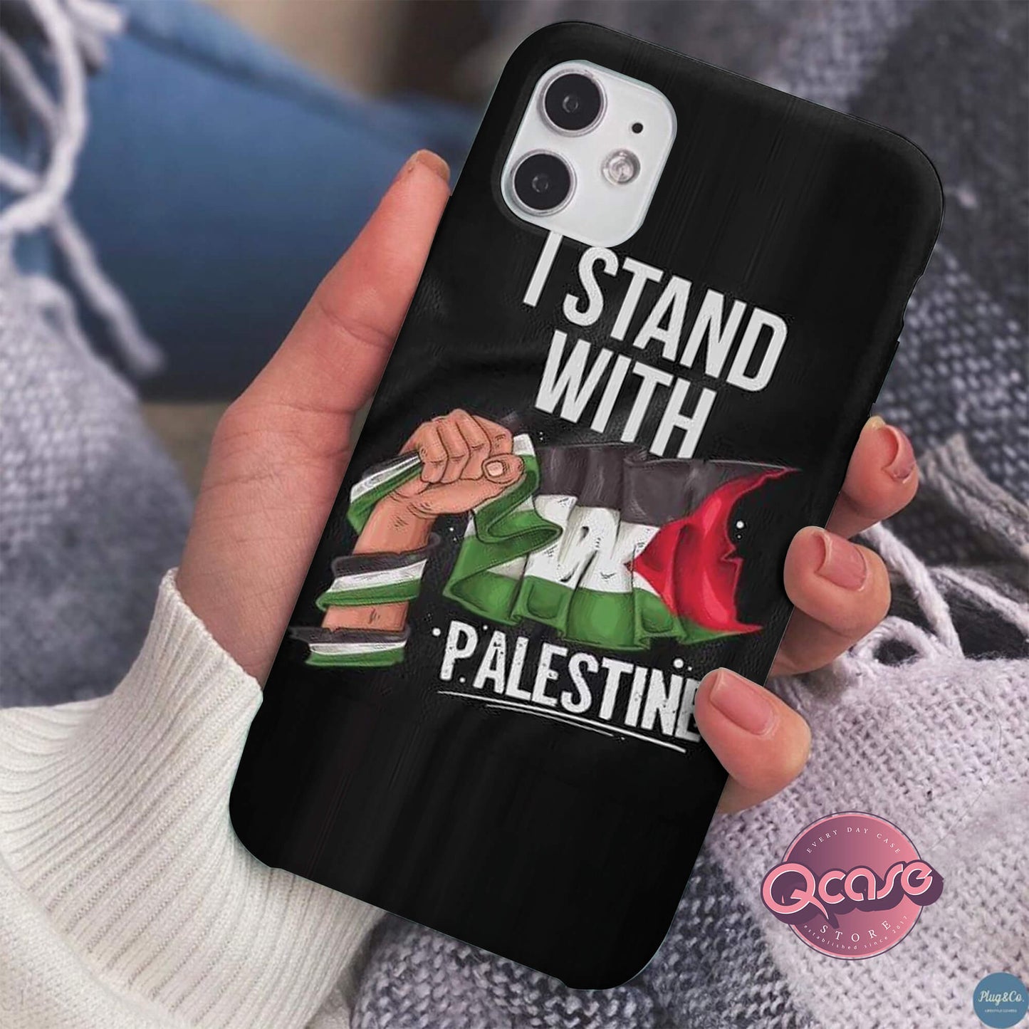 I STAND WITH PALESTINE black phone cover