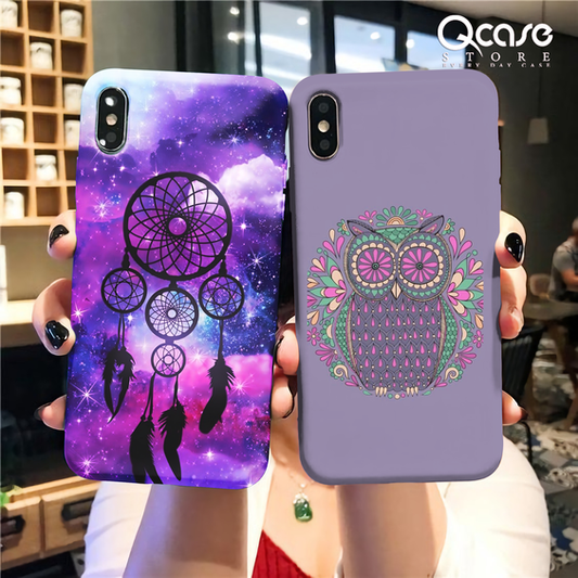 Purple Colorful Dream Catcher and Simple Owl