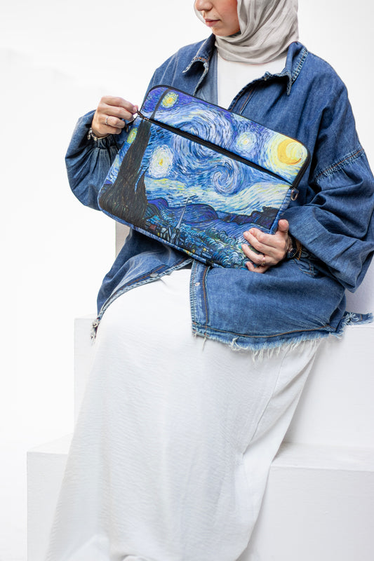 Starry night laptop sleeve