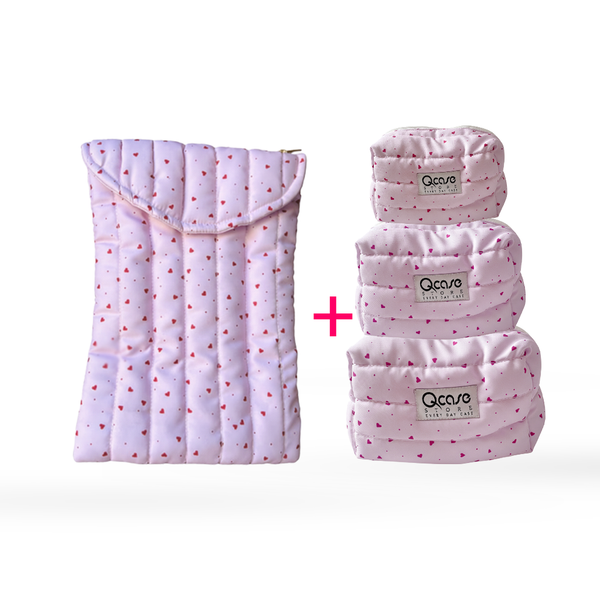 Blush Hearts Puffy Set