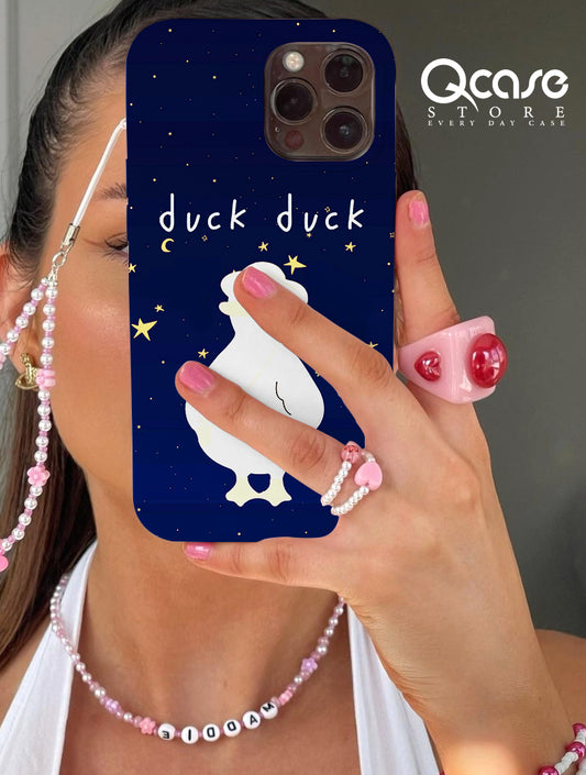 Blue background with two ducks phone cover