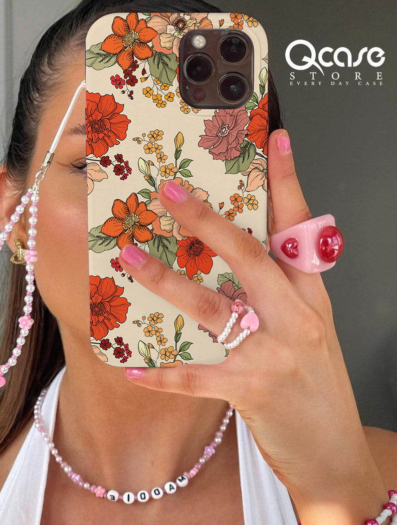 Flowers red art phone cover