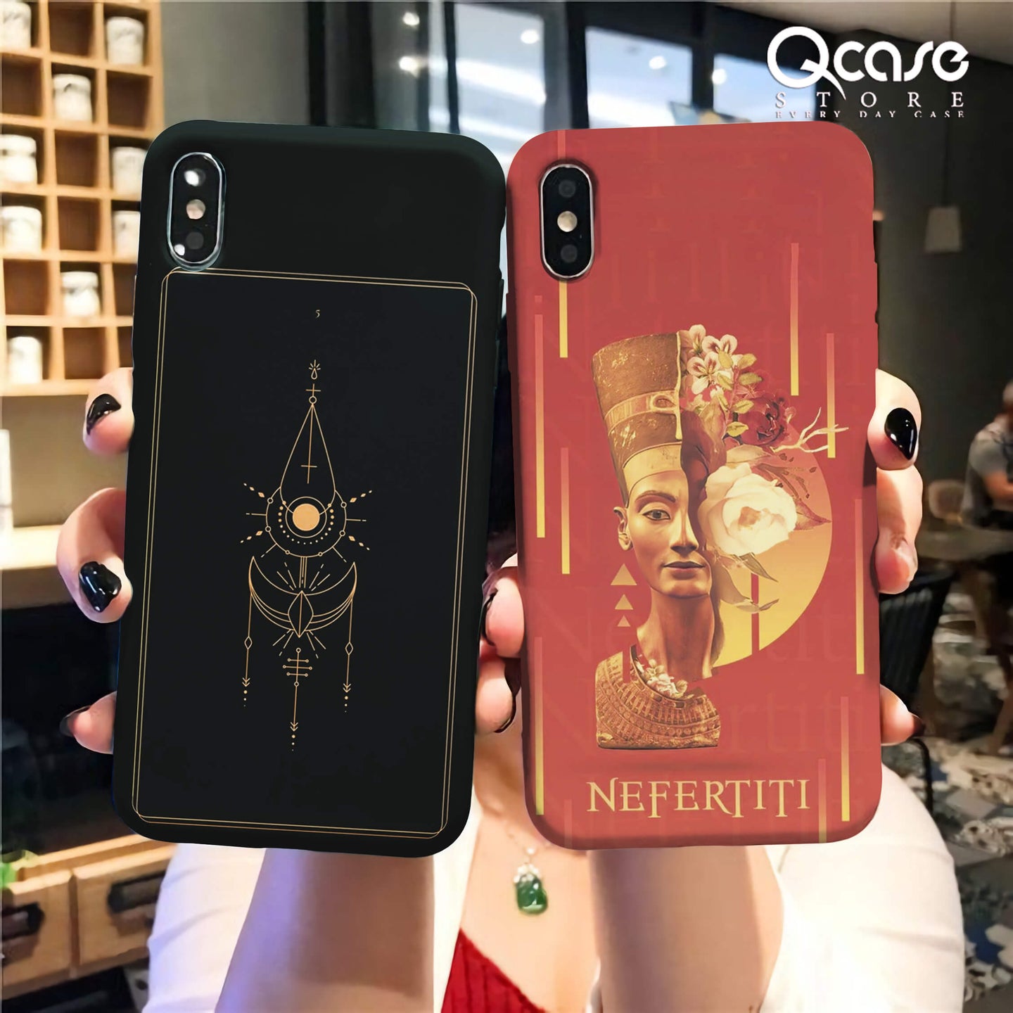 Nefertiti and pharaohnic art phone cover