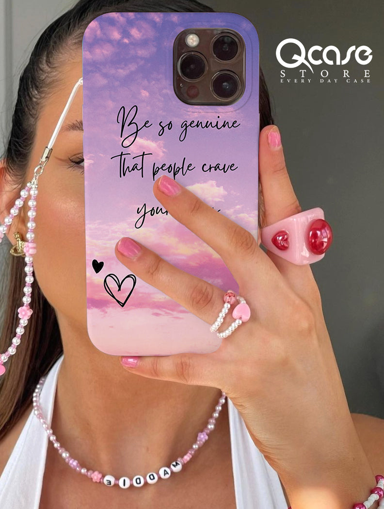 Cute purple and pink with quote phone cover