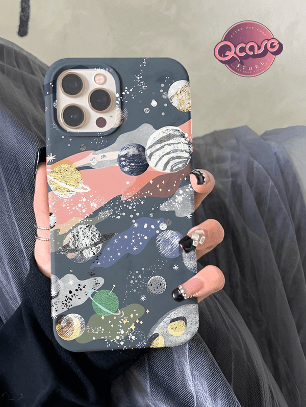 Planets in space phone cover