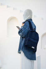 Load image into Gallery viewer, Blue Velvet Backpack
