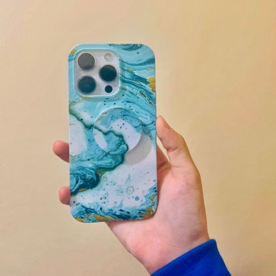 Mint Green Marble Phone Cover