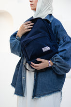 Load image into Gallery viewer, Blue Velvet Backpack
