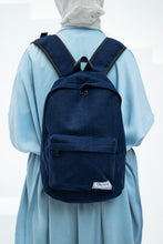 Load image into Gallery viewer, Blue Velvet Backpack
