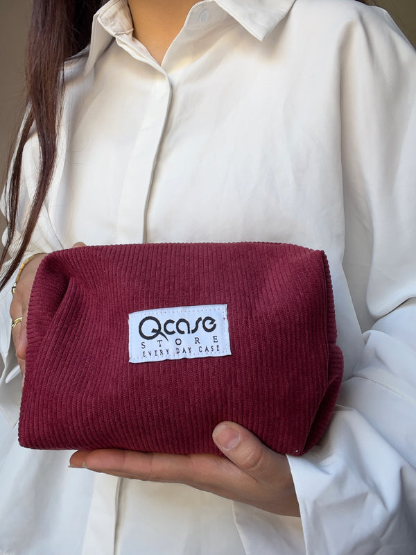 Velvet Burgundy Pouch