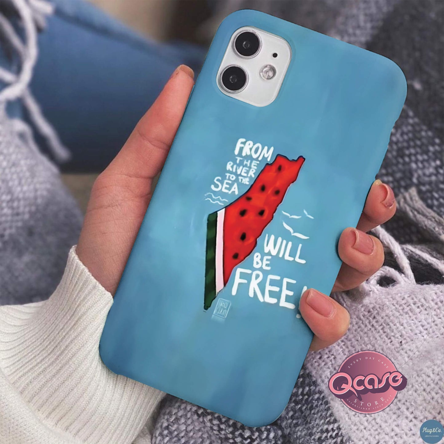 Palestine in watermelon phone case