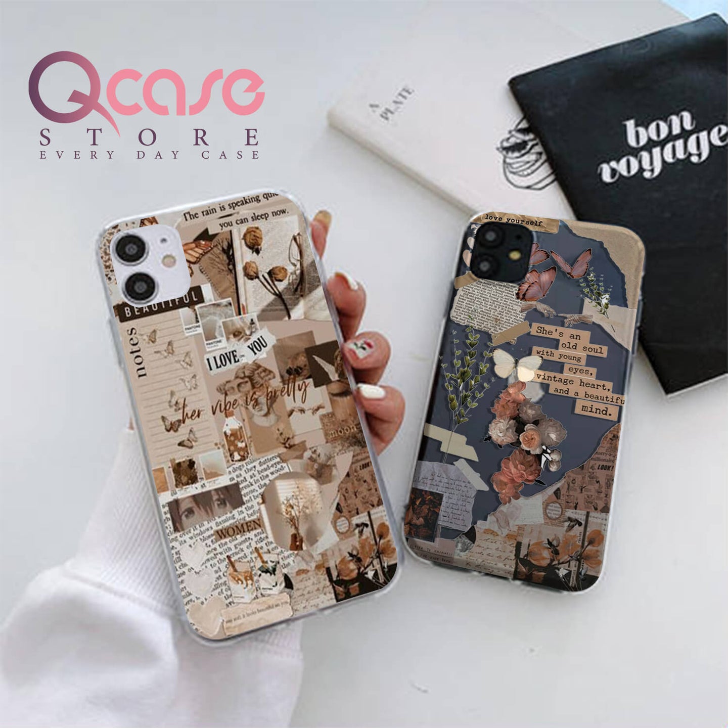 Cute Arabic quotes and butterflies phone cases