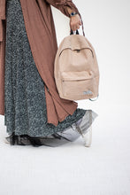 Load image into Gallery viewer, Beige Velvet Backpack
