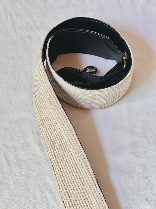Beige Velvet Handle