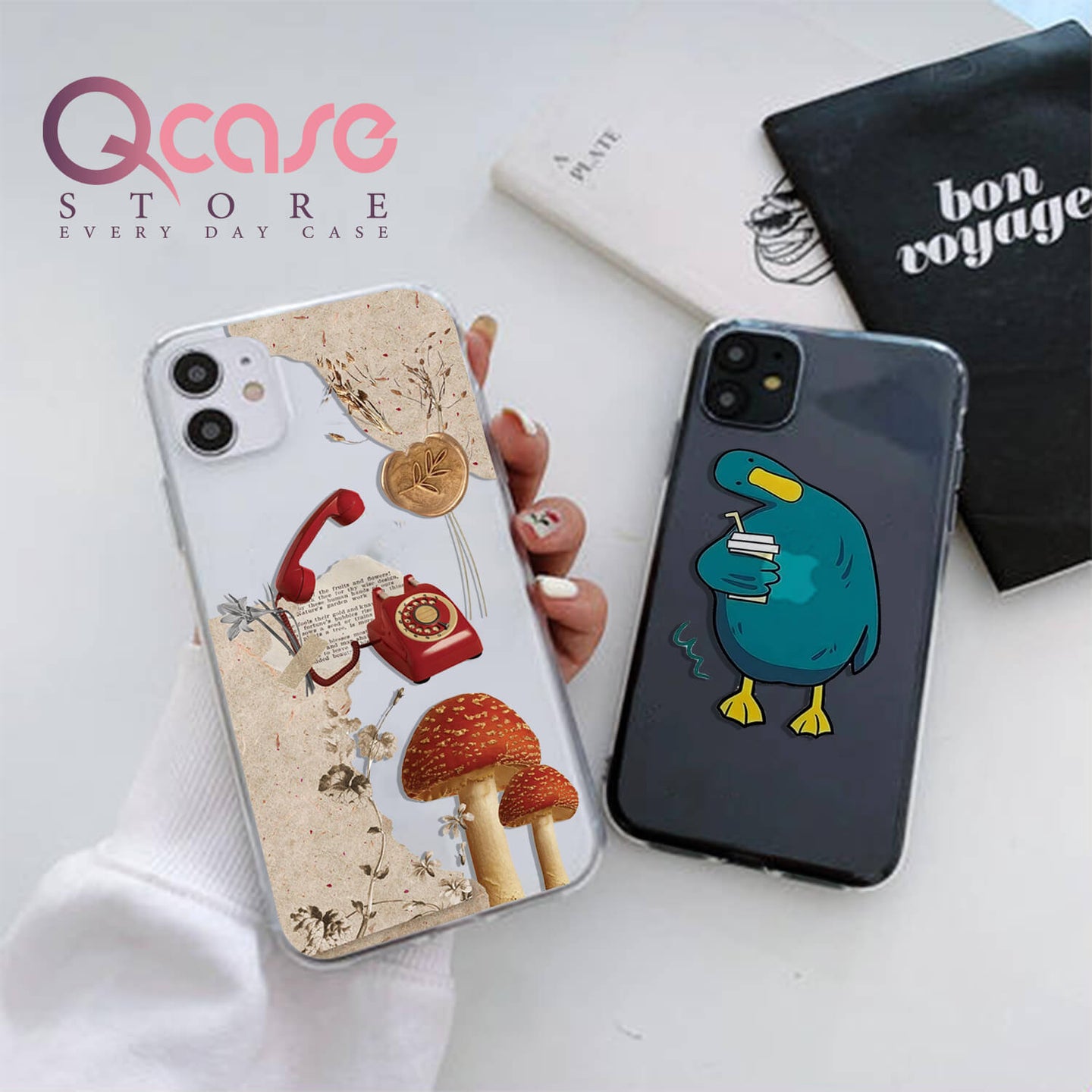 Cute duck and Telephone Phone Cases