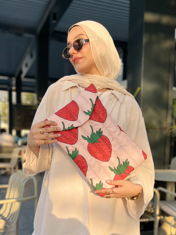 Strawberry Glow Puffy Sleeve