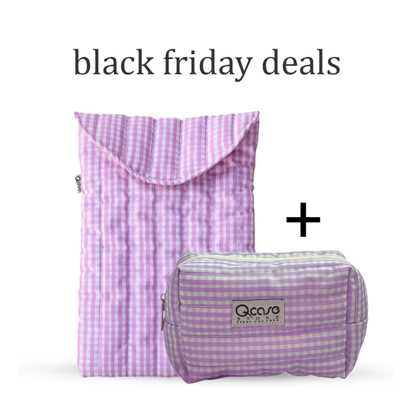 Pink Gingham Puffy Duo