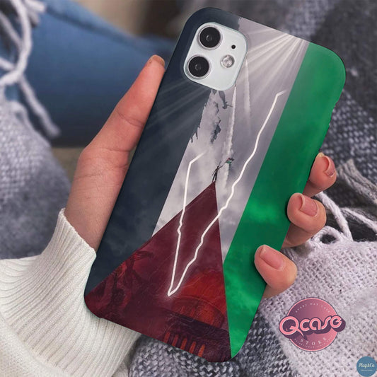 Palestine flag colors and map phone case