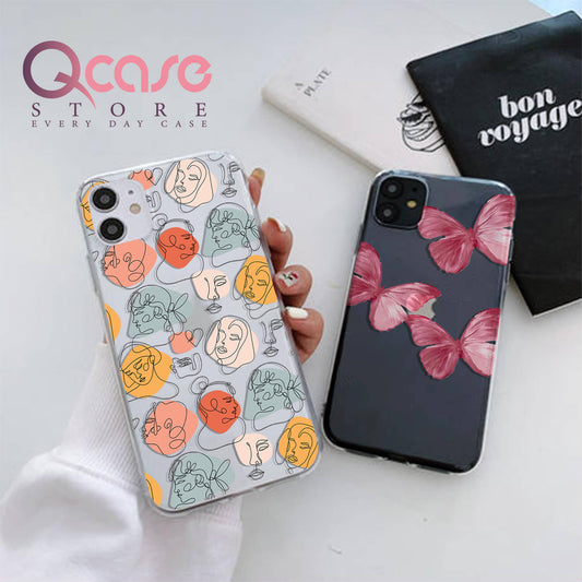 confused faces and butterflies Phone cases