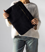 Load image into Gallery viewer, Black Velvet laptop sleeve
