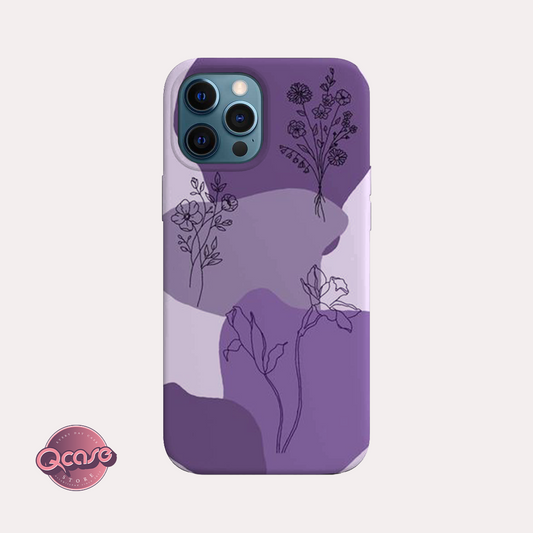 Purple and flowers Phone Case