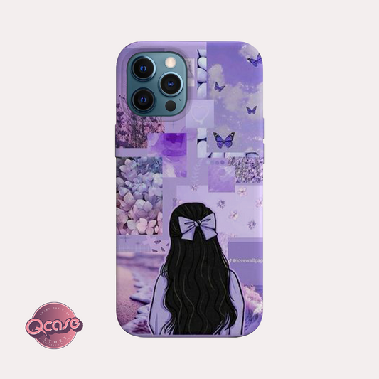 Cute Purple and butterflies Phone case