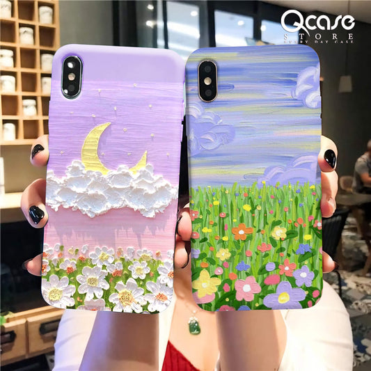 Natural View blue, pink and green Phone Cases