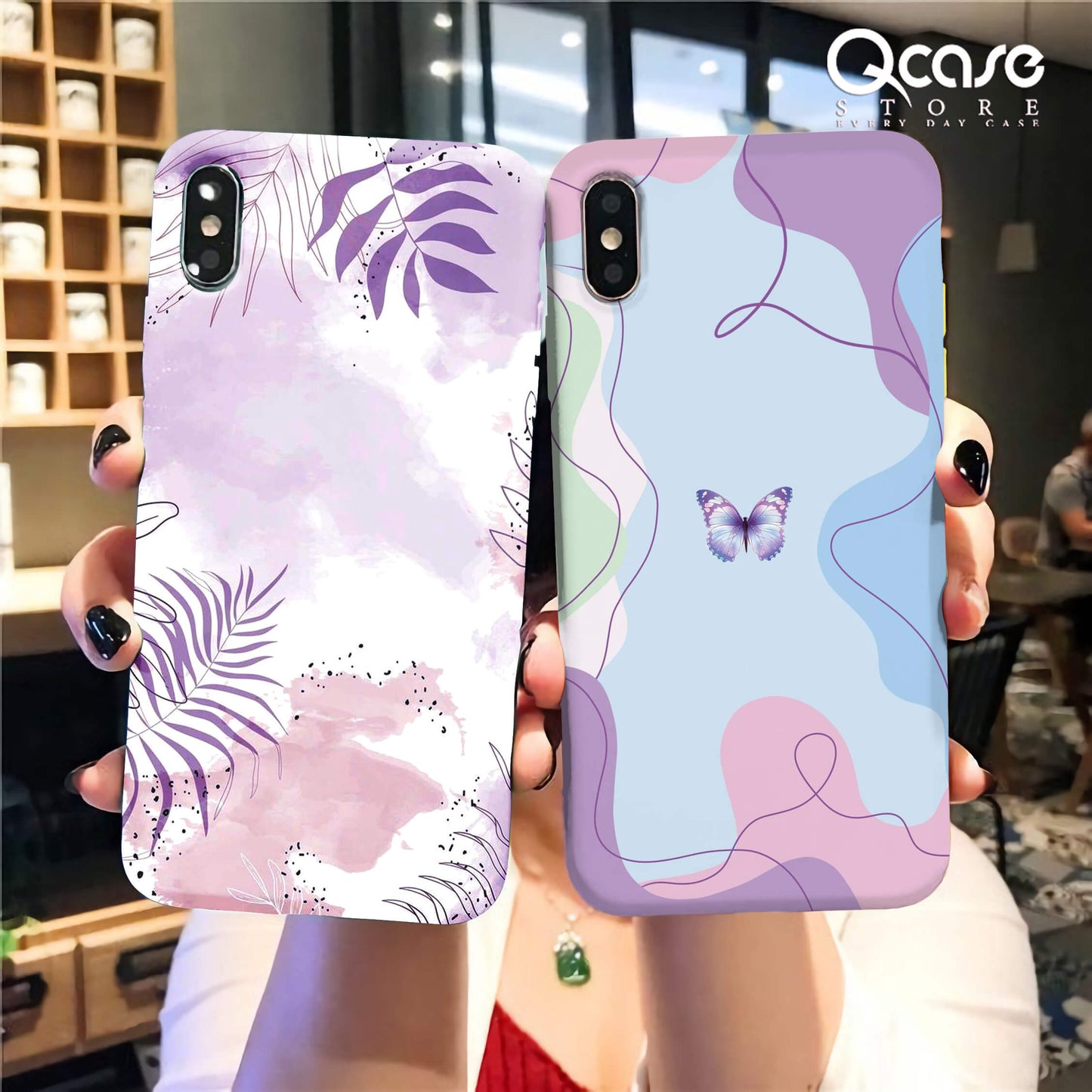 Blue Purple butterfly Phone Cases