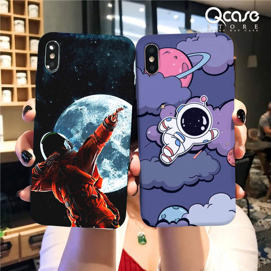 Astronaut and moon Phone Covers