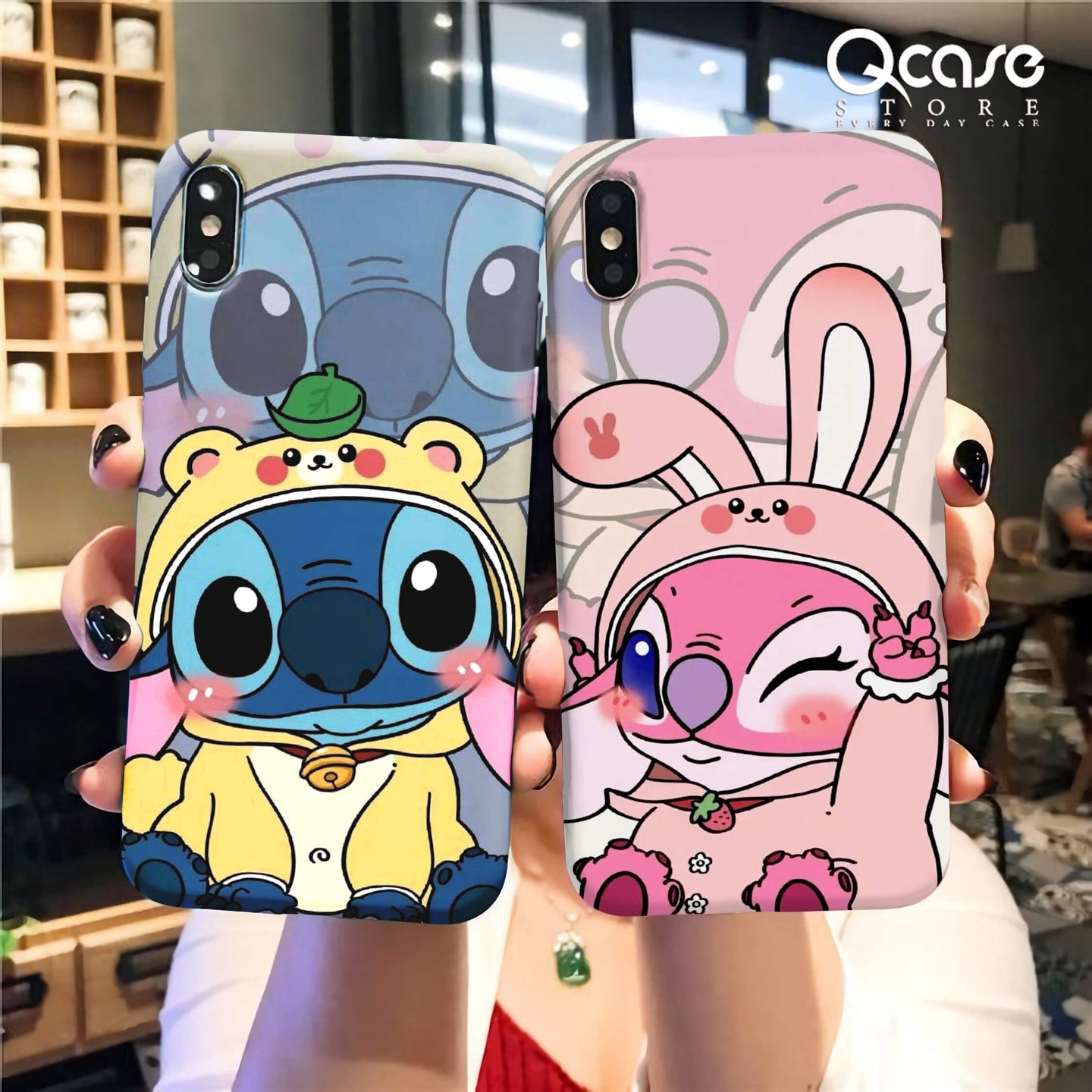 Cute Couple matching stitsh Phone Cases
