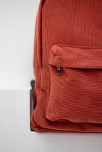 Load image into Gallery viewer, Orange Velvet Backpack
