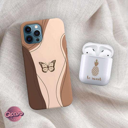 Brown butterfly Phone Cover and Airpods Cover