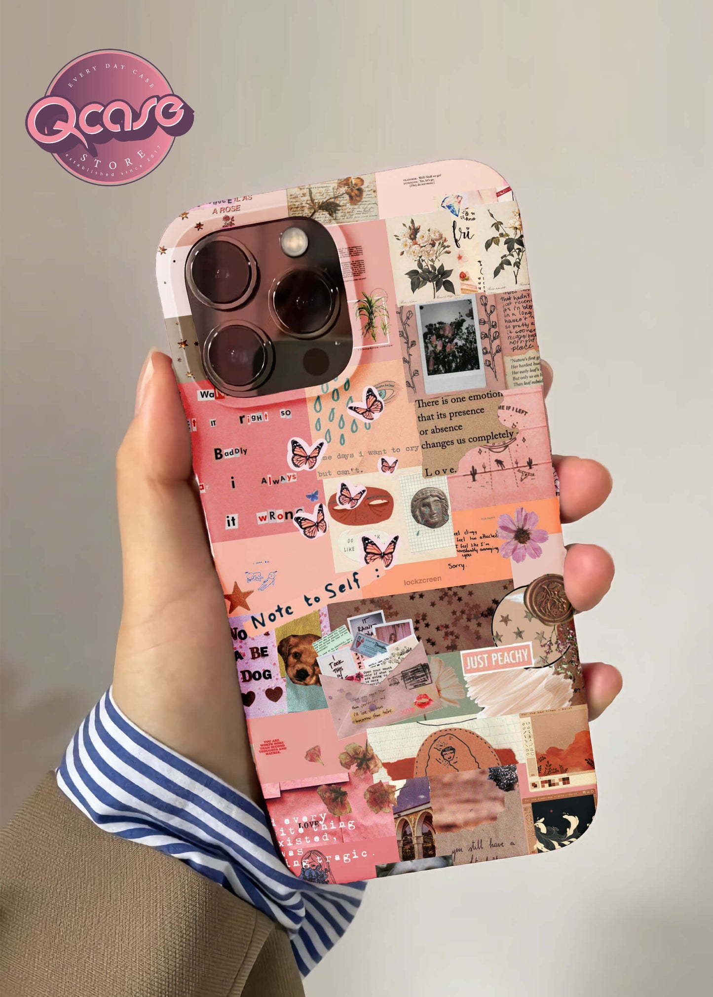 Cute Pinky background with Quotes Phone cover