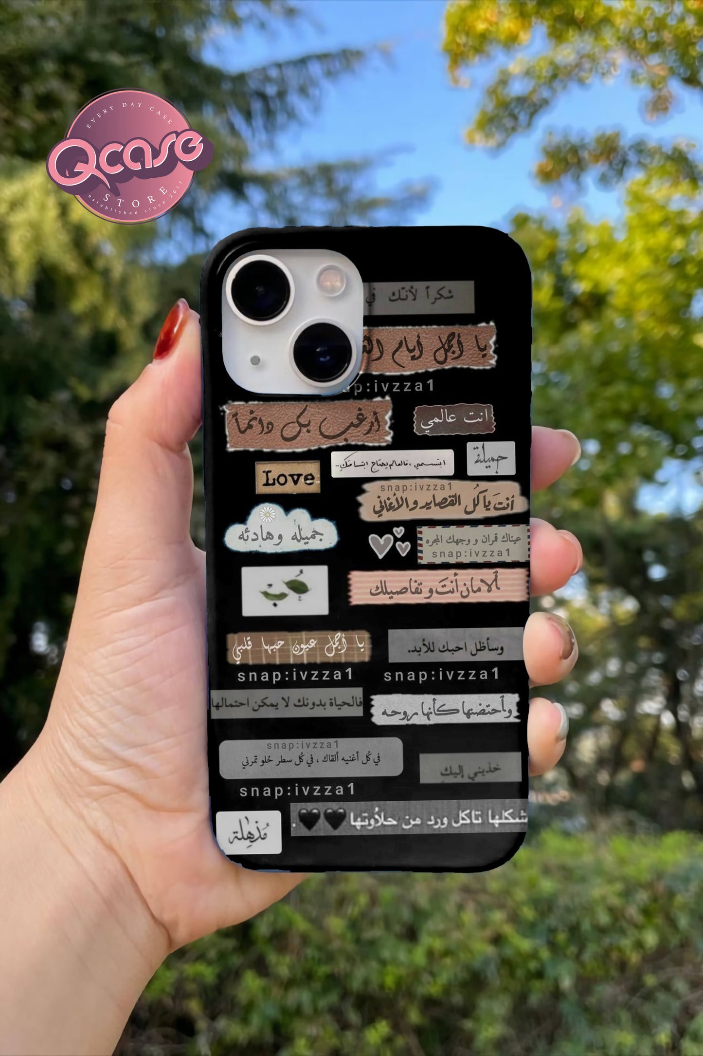 Black background with cute quotes Phone Cover