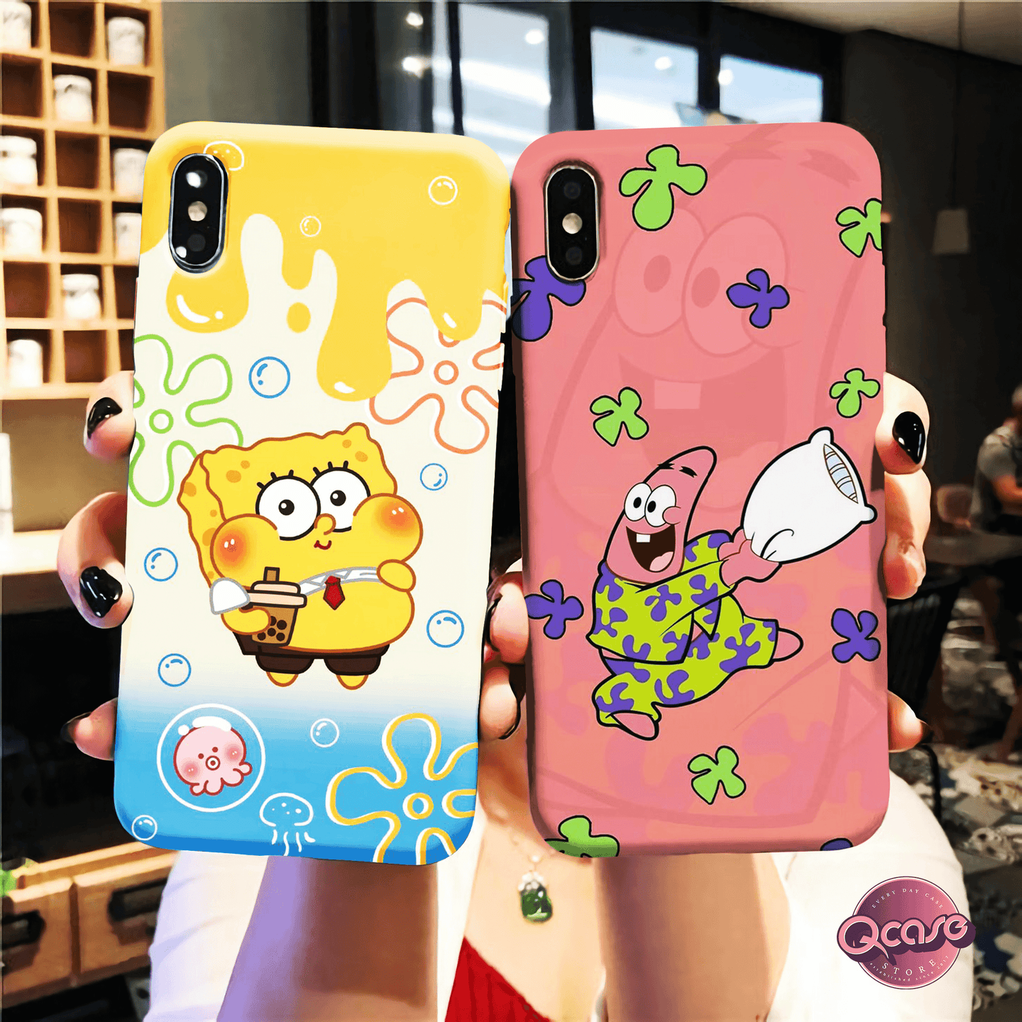 Spongebob phone cover and Baseet