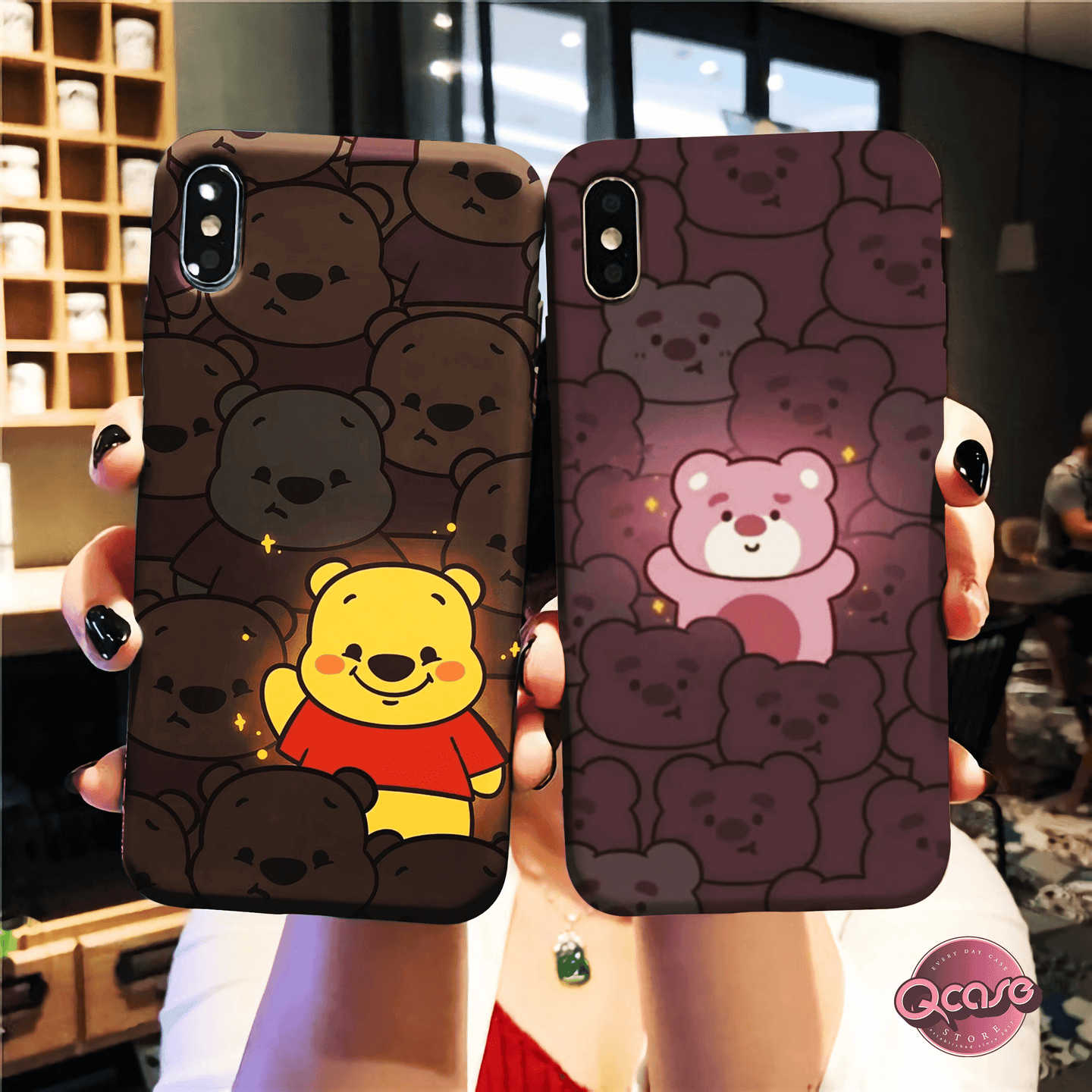 Light Bear between Dark Bears Phone Covers
