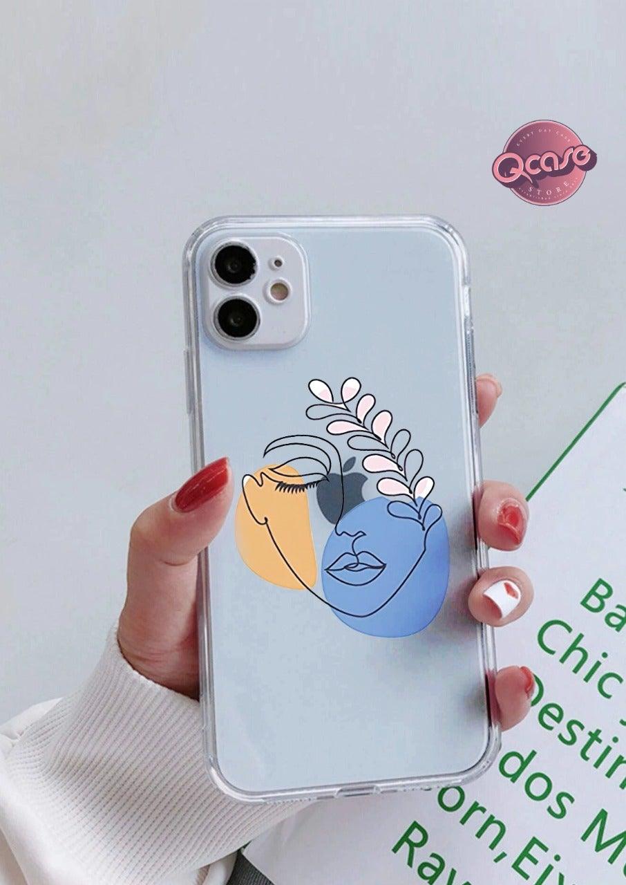 Abstract Girl Face Clear Phone Cover - Qcase Store | Everyday Case