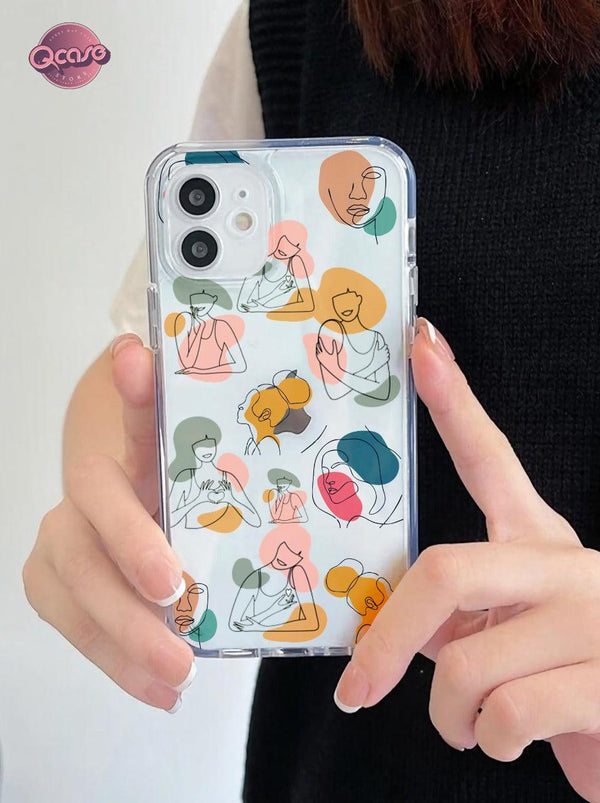 Abstract Bodies Clear Phone Cover - Qcase Store | Everyday Case