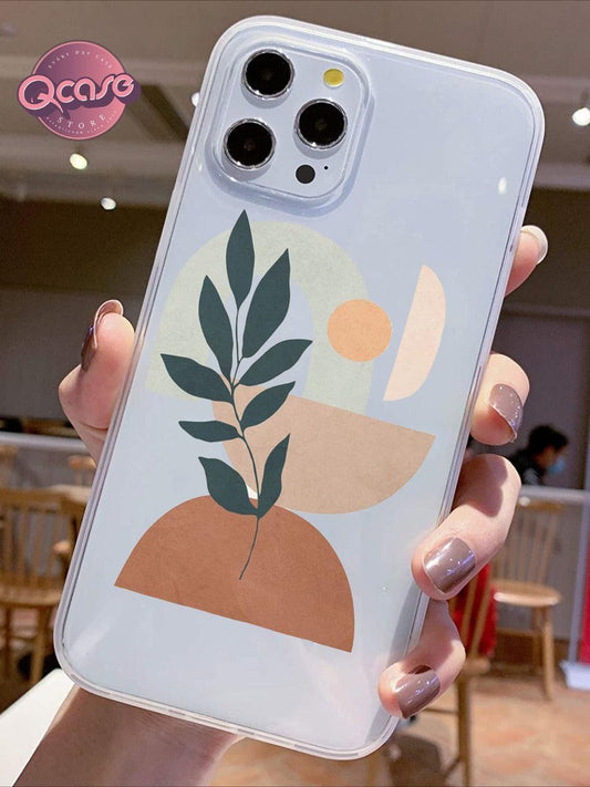 Abstract Flower Clear Phone Cover - Qcase Store | Everyday Case