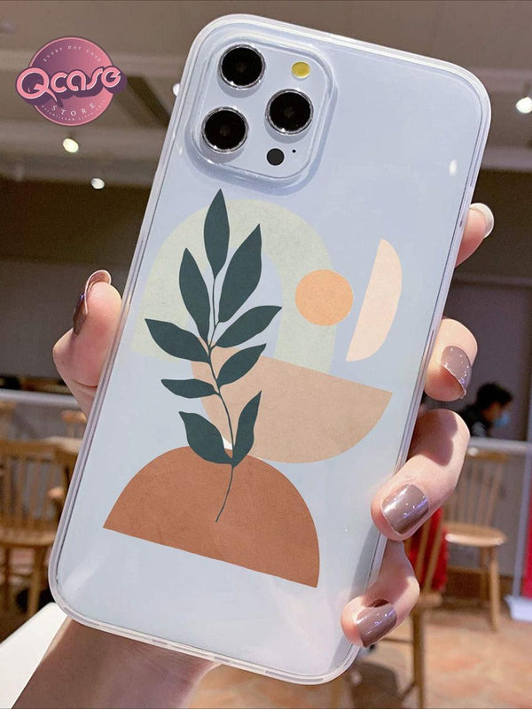 Abstract Flower Clear Phone Cover - Qcase Store | Everyday Case