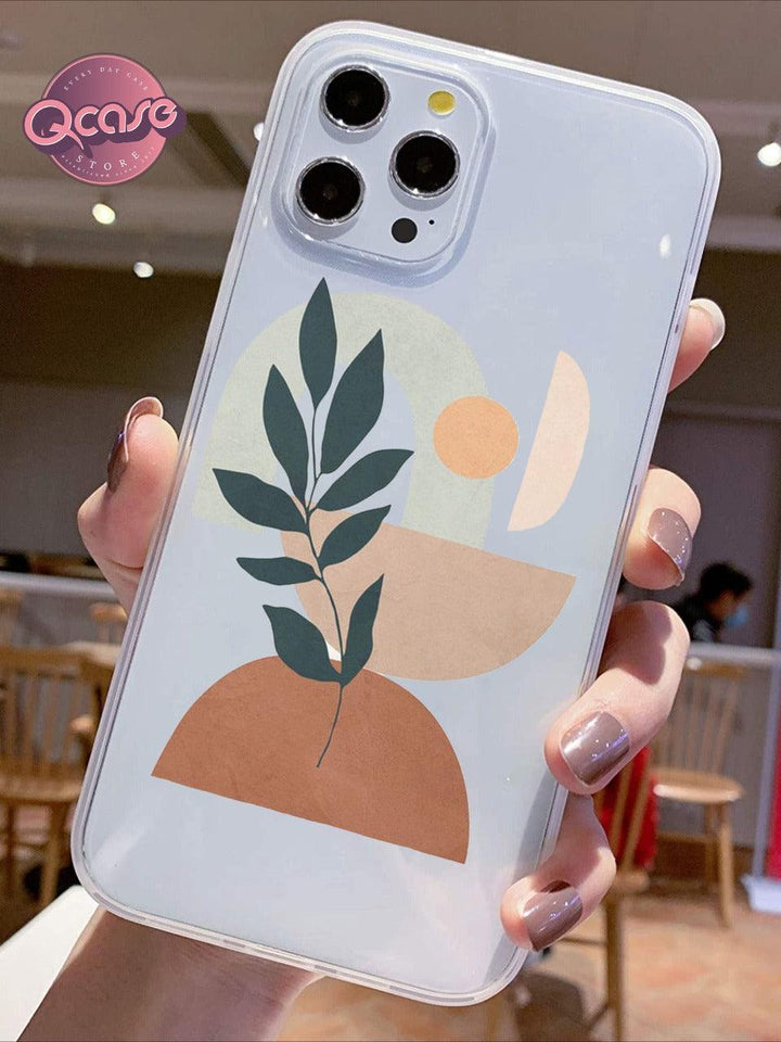 Abstract Flower Clear Phone Cover - Qcase Store | Everyday Case