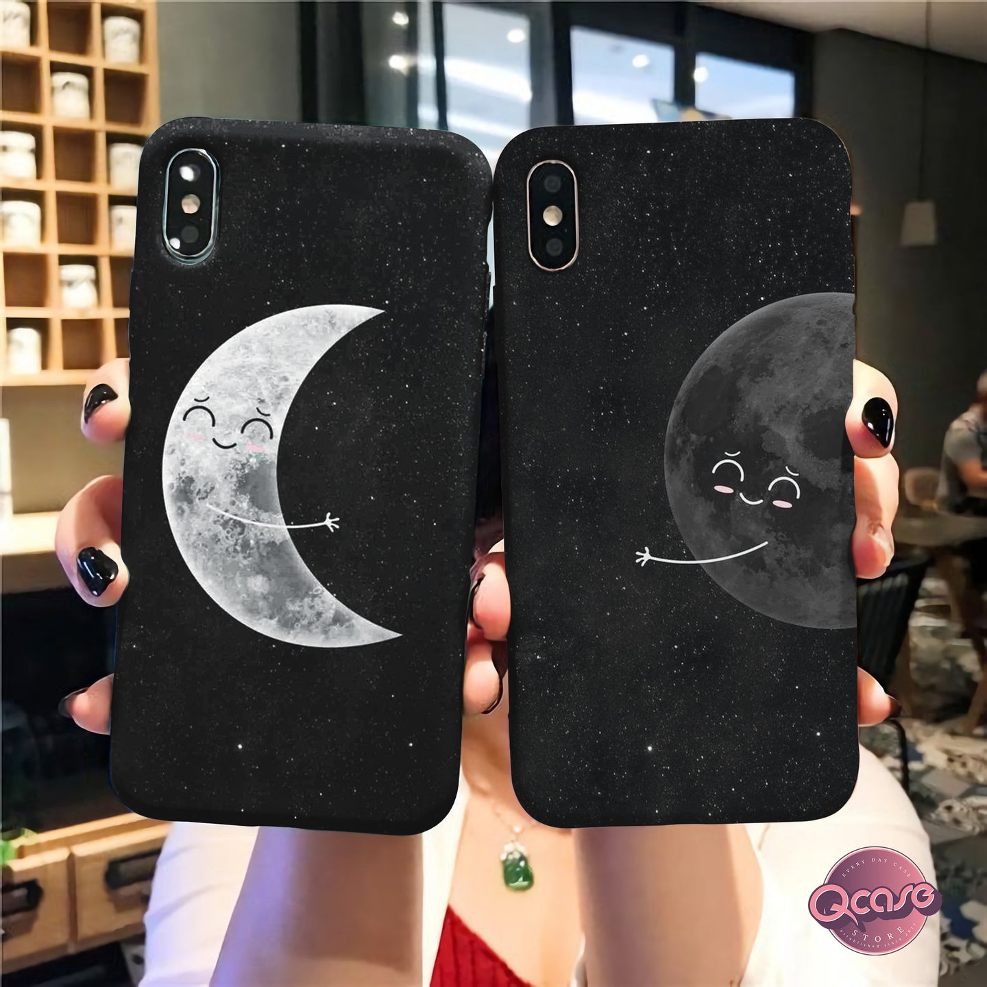 holding moon matching cases