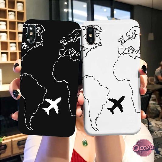 Black n White map phone cases