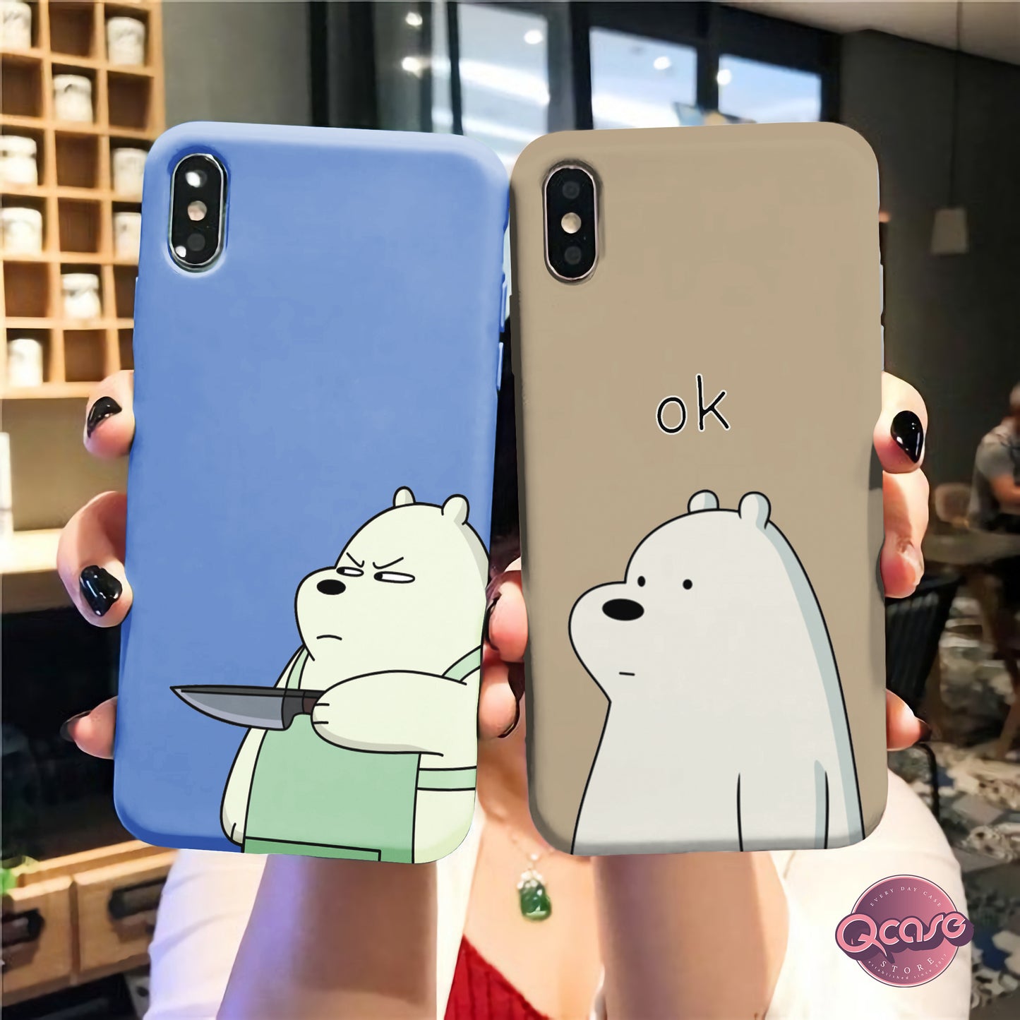 bare bears matching phone cases