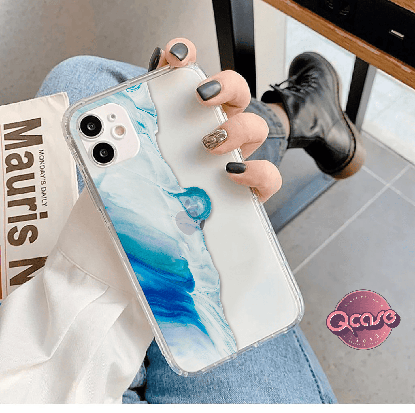 Blue marble phone cover - Qcase Store | Everyday Case