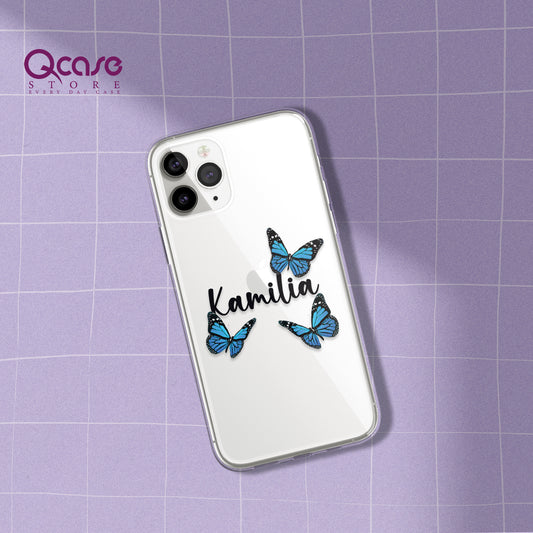 blue butterfly custom phone case