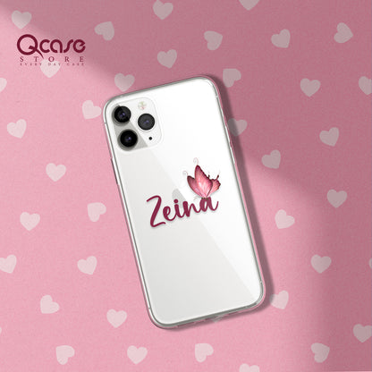 butterfly custom name phone case