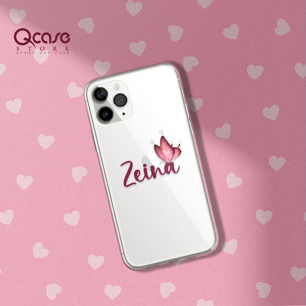 butterfly custom name phone case