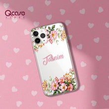 Load image into Gallery viewer, pink flory custom phone case
