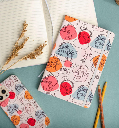 Abstract Faces Notebook - Qcase Store | Everyday Case